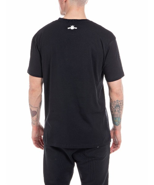 REPLAY tシャツ コンパクトコットンジャージーロゴT メンズ