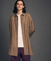 シャツ ブラウス メンズ 「UNISEX」Sheer Silk Prime-Over Shirt Coat/シアーシルクプライムオーバーシャツコート「｜ZOZOTOWN Yahoo!店