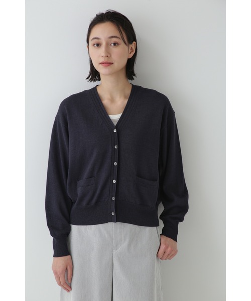 【新品タグ付き】human woman ペーパーヤーンカーディガン human woman（ヒューマンウーマン） ニット セーター ペーパーヤーン