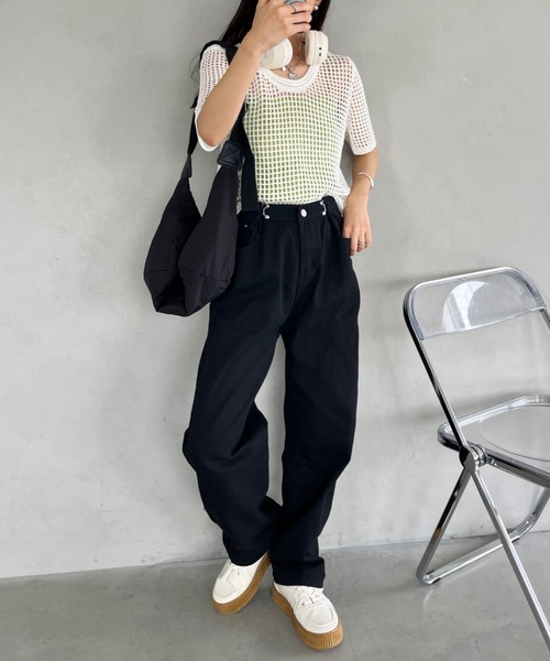 CLEA ジーンズ デニム デニムパンツ タックデザイン ストレート