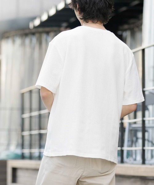 Bling Leads tシャツ ランダムストライプ ワッフル / クルーネック
