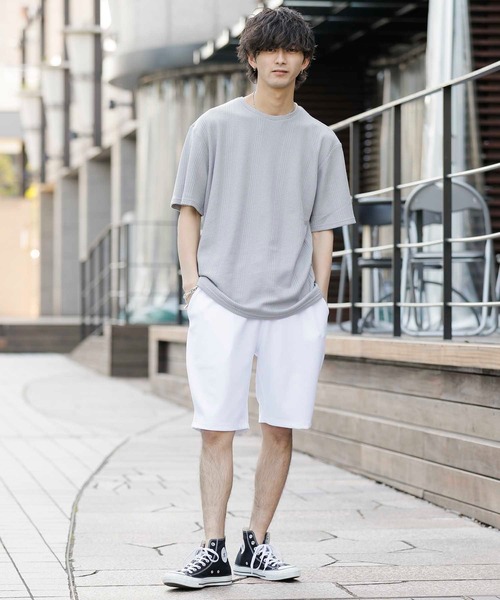 Bling Leads tシャツ ランダムストライプ ワッフル / クルーネック