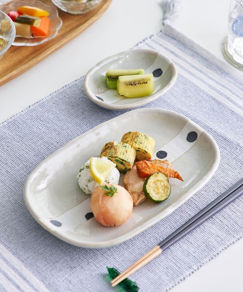 LAKOLE（ラコレ） 食器 水玉オーバルプレート(L) / 188674 : ZOZOTOWN