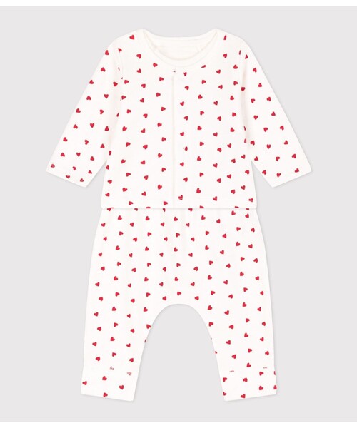 PETIT BATEAU（プチバトー） ベビー服 ロンパース プリント3点セット