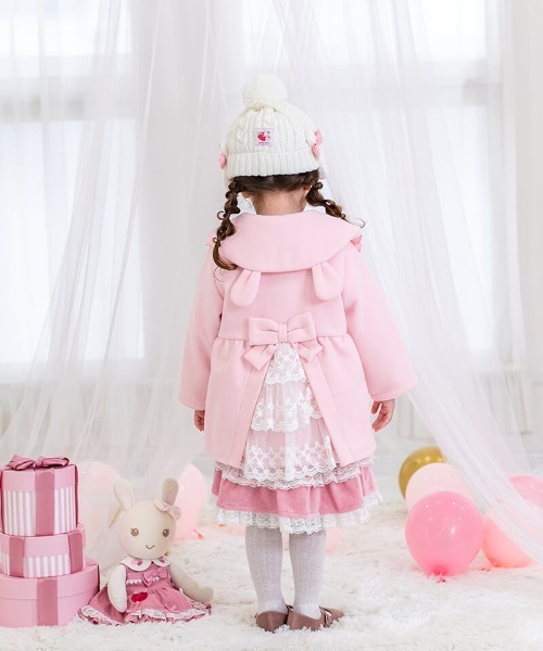 coeur a コート アウター バックフリルコート キッズ 子供服 女の子  