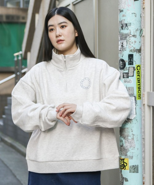ALAND トレーナー スウェット 「UNISEX」ALAND／circlehalfZIP2 サークル ハーフジップ2/スウェット(裏起毛 ...