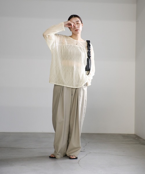 select MOCA（セレクトモカ） tシャツ ウェーブシアートップス