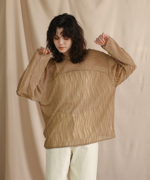 select MOCA（セレクトモカ） tシャツ ウェーブシアートップス