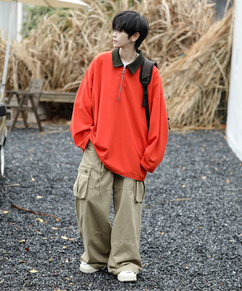 ストリート レッド Tシャツ 半袖 ルーズ トップス 韓国 nr9253 NEOS(KOKUYO) tシャツ 「neos -addictive design-」ルーズ