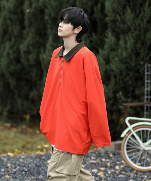 ストリート レッド Tシャツ 半袖 ルーズ トップス 韓国 nr9253 NEOS（KOKUYO） tシャツ 「neos -addictive design-」ルーズ