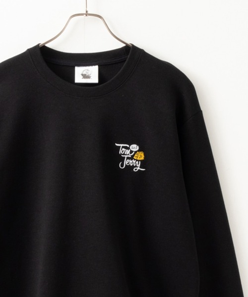 トレーナー スウェット Tom and Jerry ポンチ素材 バックエンボス