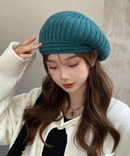 Rina◎ MIESROHE グレー ニット帽　新品未使用 ニット帽 レディース ポンポン[品番：EXRE0000571]｜exrevo