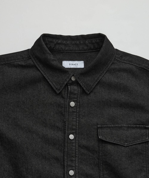 SERACE シャツ 「SERACE」Oversize vintage denim shirt jacket