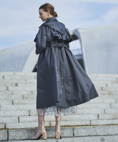 アントニオベラルディの黒クチュールトレンチコート AND COUTURE（アンドクチュール） トレンチコート コート スタンド