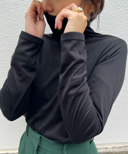 【新品未使用】ロゴ シアー 黒トップス ロンT tシャツ シアーハイネックロンT レディース : ZOZOTOWN Yahoo!店