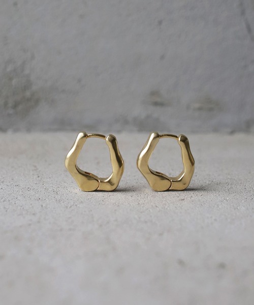 TEN. ピアス 18KGP シマーピアス レディース メンズ : ZOZOTOWN Yahoo 
