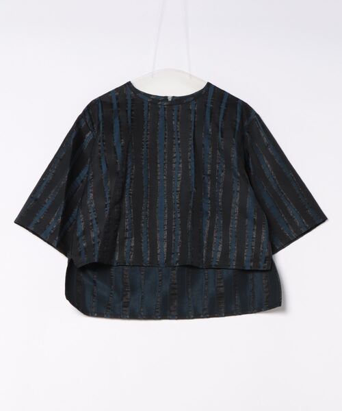 ブラウス シャツ MIDIUMISOLID for Ladies ストライプワイドプルオーバー レディース メンズ