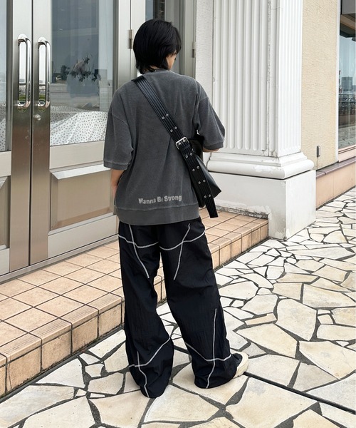 パンツ ステッチ切り替えナイロンパンツ メンズ レディース : ZOZOTOWN