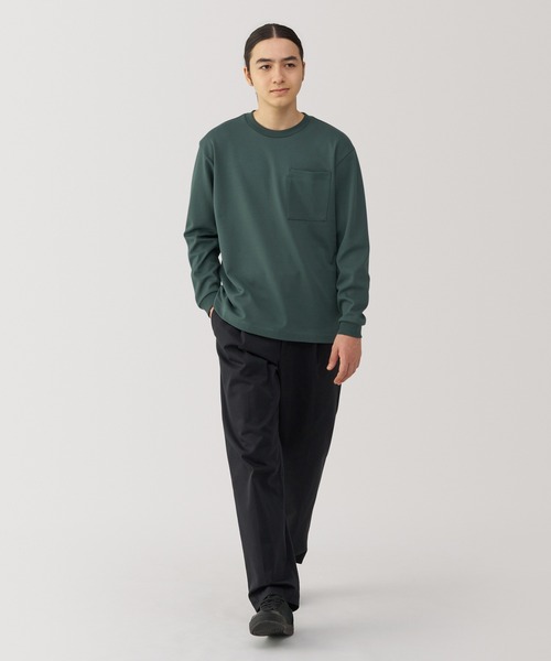 あつタグ付き新品エトレトウキョウクルーネックスエットシャツcharcoal 無印良品（MUJI） tシャツ 紳士 あたたかさを保つクルーネック長袖T