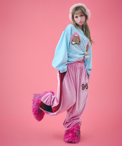 ＊ 美品 ＊ CUNE ロングスウェット 2枚セット ピンク 水色 美品 ＊ CUNE ロングスウェット 2枚セット 特別 ピンク 水色