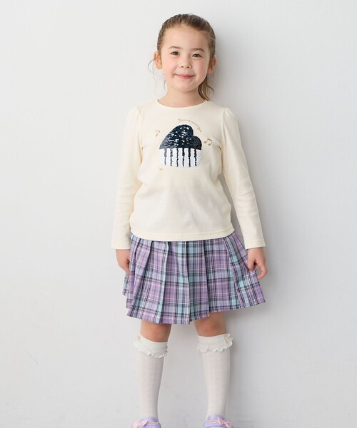 ANY（エニィ） tシャツ ミラクルスパンコール長袖Tシャツ キッズ 子供