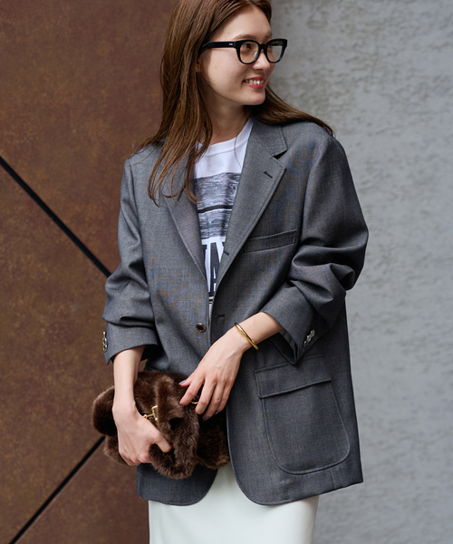 FRAMeWORK テーラードジャケット　ネイビー　キュプラジャケット trim_fce_item642e945c6e018.jpg