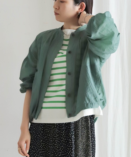 NOMBRE IMPAIR ブルゾン アウター シアーナイロン スタンド