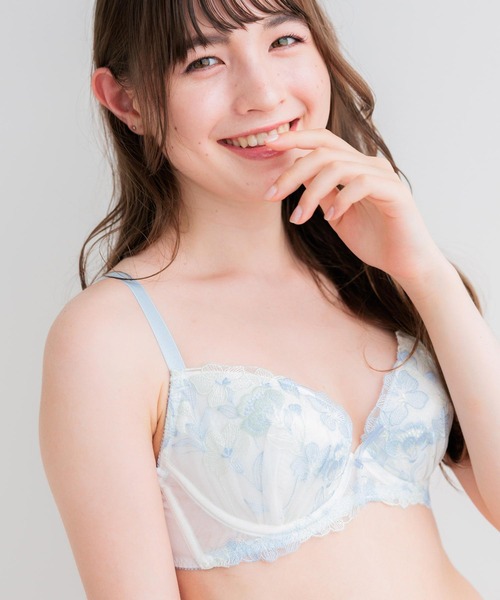 fran de lingerie ブラジャー ショーツセット 刺繍レースの
