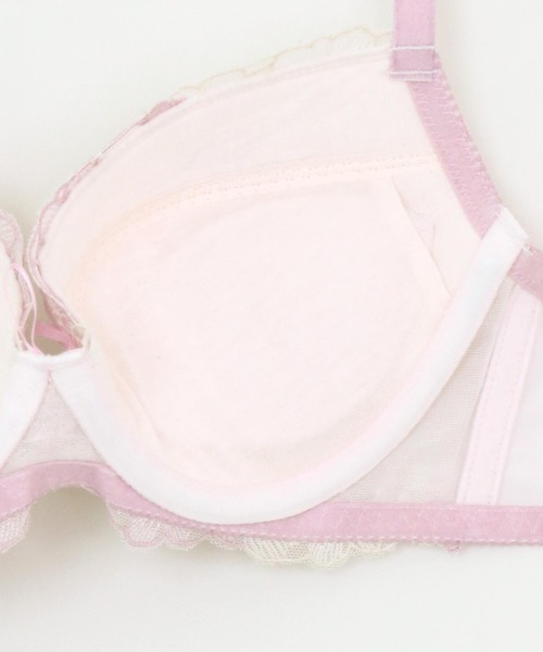 fran de lingerie ブラジャー ショーツセット 刺繍レースの