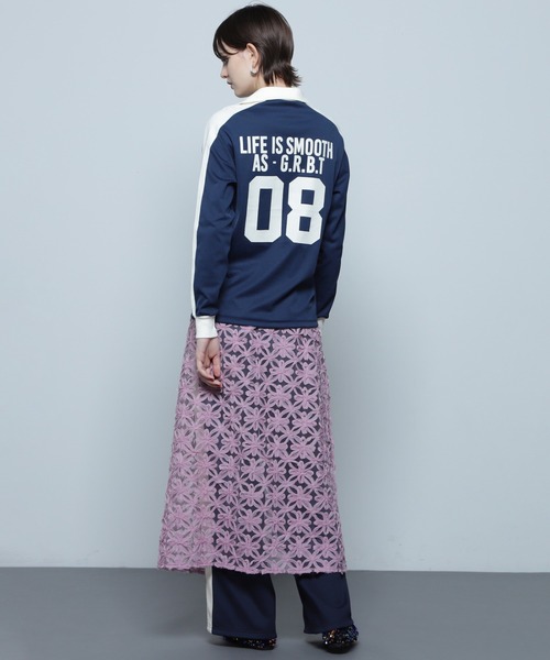 tシャツ (GREEN BUTTER)レタリングジャージーカラーTシャツ レディース GREEN BUTTER tシャツ (GREEN BUTTER)レタリングジャージー