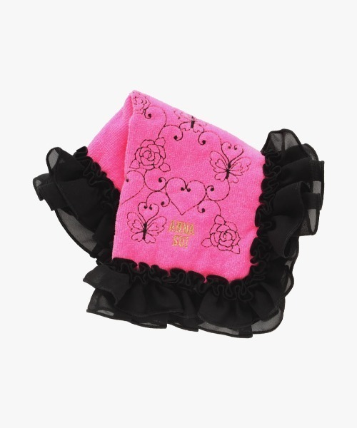ANNA SUI（アナスイ） ハンカチ ローズ＆バタフライ フリルタオル