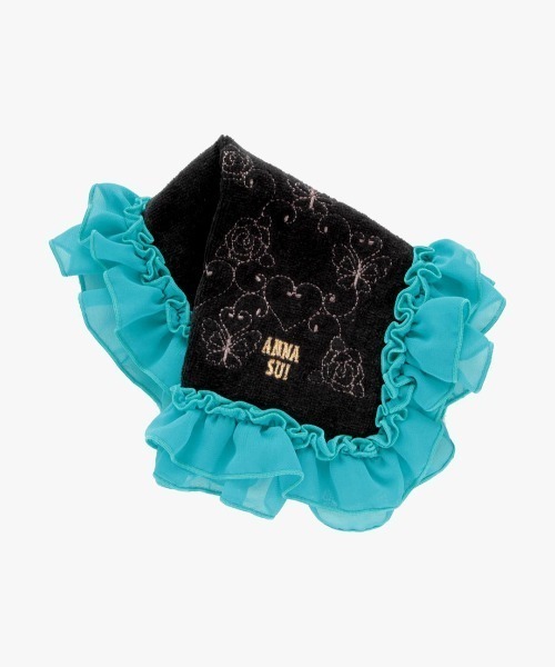 ANNA SUI（アナスイ） ハンカチ ローズ＆バタフライ フリルタオル