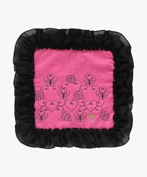 ANNA SUI（アナスイ） ハンカチ ローズ＆バタフライ フリルタオル