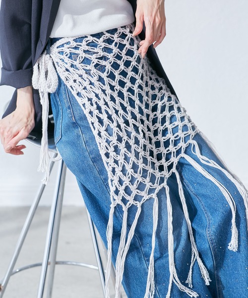 ROPE' PICNIC（ロペ ピクニック） スカート かぎ針巻きスカート