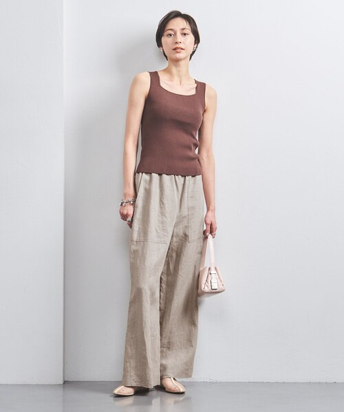 UNITED ARROWS パンツ リネン パッチポケット イージーパンツ