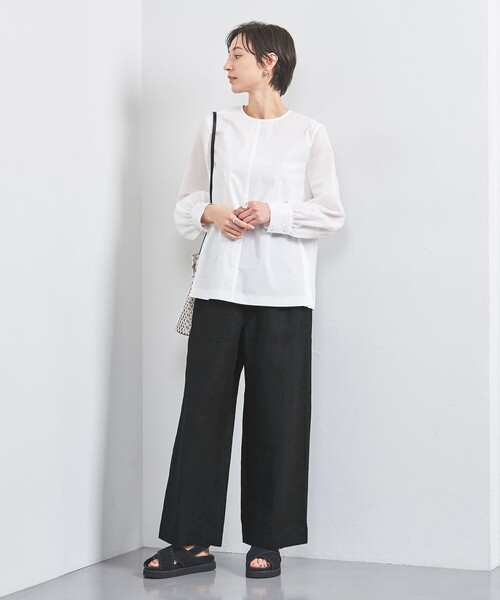 UNITED ARROWS パンツ リネン パッチポケット イージーパンツ