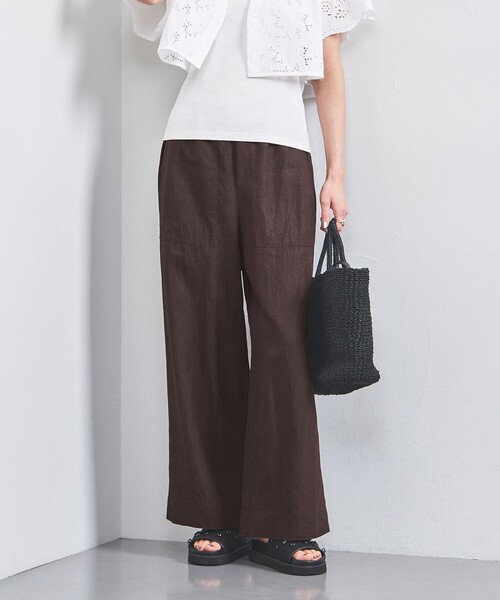 UNITED ARROWS パンツ リネン パッチポケット イージーパンツ