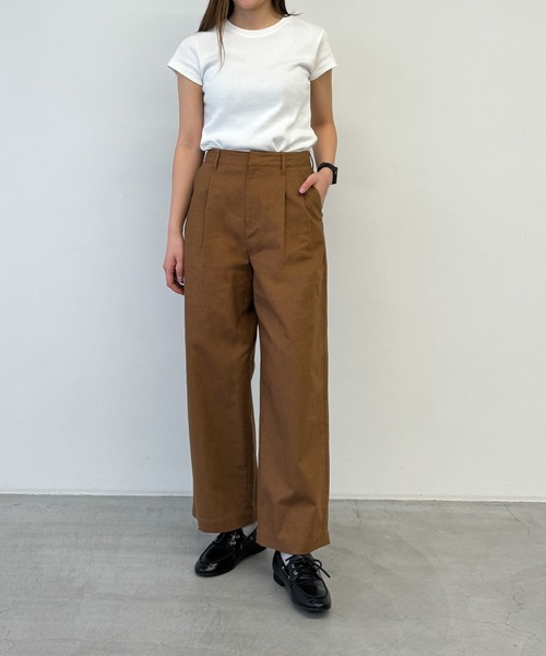 CANAL JEAN El mar　コーデュロイストレートパンツ　ブラウン キャナルジーン CANAL JEAN El mar コーデュロイストレート