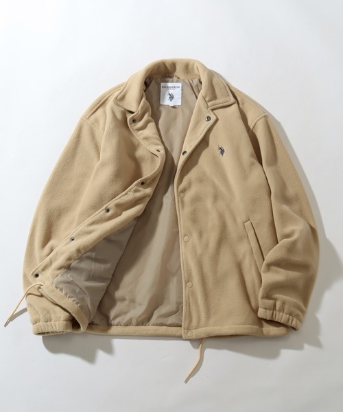 「U.S. POLO ASSN.」 ブルゾン L ライトグレー メンズ_画像6