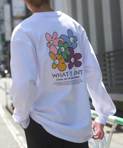 メンズ Tシャツ フラワー ロゴ レタリング クルーネック a0913 フォルクスワーゲン tシャツ VOLKS WAGEN 刺繍＆プリントクルー