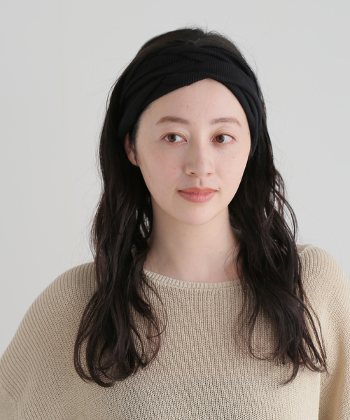 【murral × La Maison de Lyllis 】headband La Maison de Lyllis abaca crochet headband | BEIGE