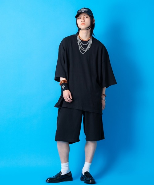 ハーフパンツ パンツ 短パン a.p.o.v. ワッフルハーフパンツ メンズ