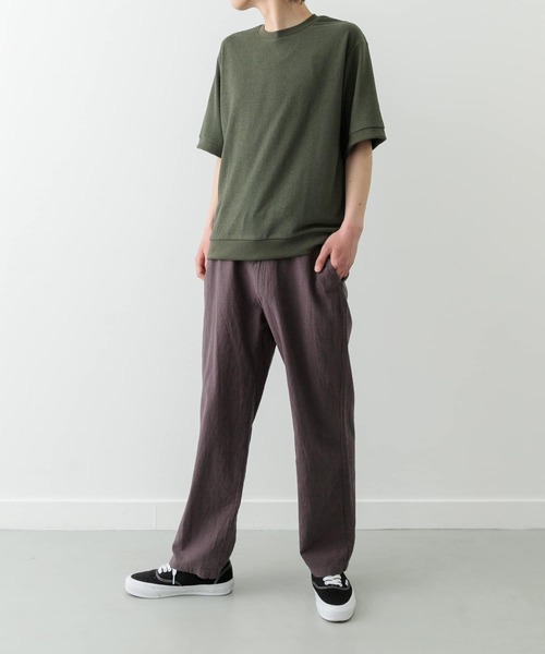 BIRDOG Tシャツ　ブラック　グレー ITEMS URBANRESEARCH tシャツ クレープジョーゼットクルーネック