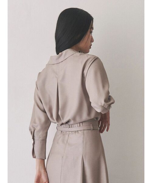 TONAL ブラウス シャツ パール釦タックスリーブシャツ