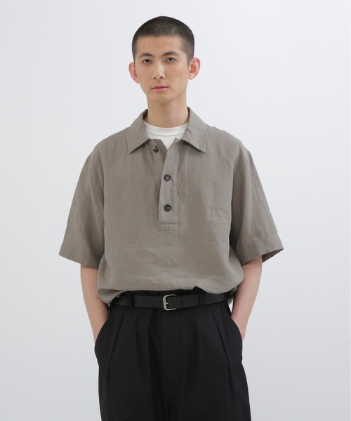 MARGARET HOWELL ベージュ シャツ III MARGARET HOWELL シャツ SHIRTING LINEN III メンズ : ZOZOTOWN