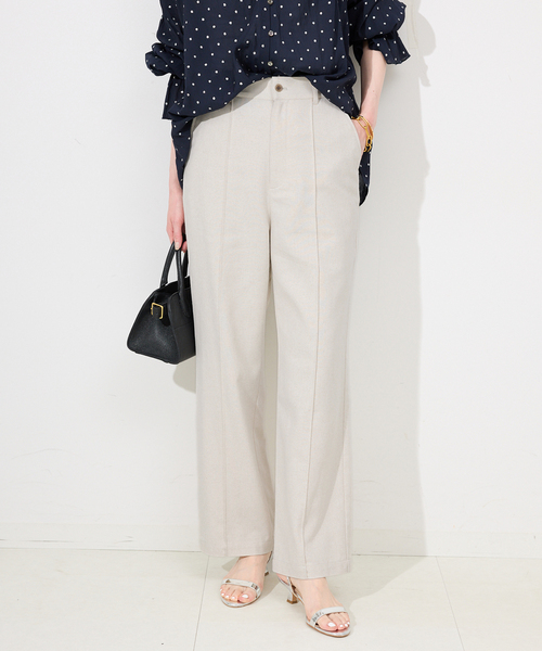semon リネンピンタックパンツ NATURAL サイズ0 semon リネンピンタックパンツ NATURAL サイズ0 semon リネン