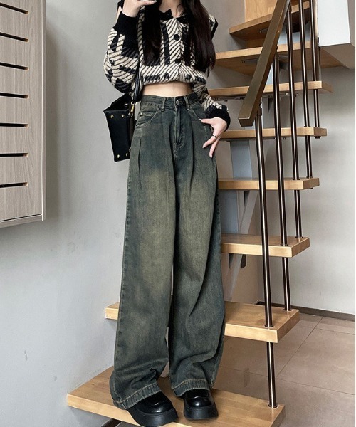THE PROUDER カプセルコレクション　25ss デニムパンツ MAISON DE THERESE（メゾン ド テレーズ） ワイドパンツ ジーンズ