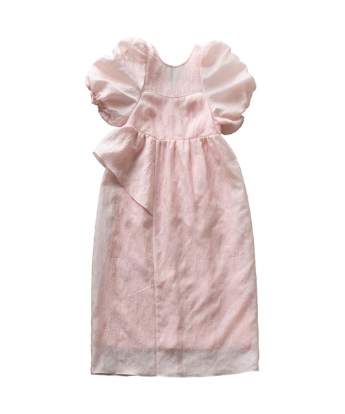 ANDRESD ドレス bubble sleeve jacquard dress バブルスリーブ 