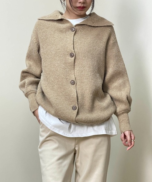 「MAISON DE THERESE」 ニットカーディガン FREE グレー レディース_画像2