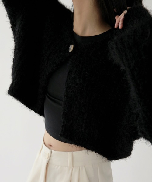 「UNE MANSION」 ニットカーディガン FREE ベージュ レディース_画像5